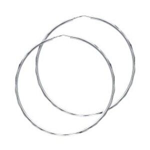 14k Solid White or yellow Gold Hoop Earrings